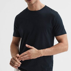 T-shirt vierge en coton mélangé de qualité supérieure pour marque privée, vente en gros, personnalisable avec logo par sérigraphie - Product Image 4