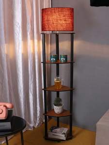 Rustic Maroon Jute Cotton Pleated <b>Shade</b> Stylish Standing <b>Lamp</b> Room Office Brown Classic <b>Floor</b> MulticolorFabric wholesale supply - Product Image 5