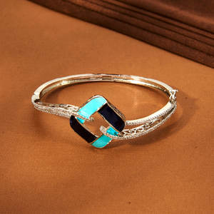 Cubic Zirconia Classic Meenakari Kada con chapado en rodio Exportador de joyería de moda en la India - Product Image 3