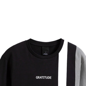 T-shirt décontracté pour homme, de haute qualité, noir, coupe classique, col rond, manches courtes, 100% coton, tissu tricoté, logo personnalisé, écologique - Product Image 2