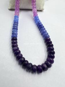 Cuentas de piedras preciosas Rondelle de cuarzo rosa lavanda tanzanita amatista Natural para fabricación de joyas suministros para collares - Product Image 3