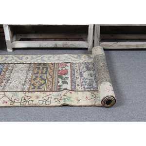 Tapis turc vintage 2,4x6,2 pi (73x188 cm), tapis en laine rouge - Product Image 5