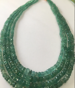 สร้อยคอลูกปัดมรกตหายากมากน้ำหนัก265กะรัตขนาด3มม. ถึง5.5มม. ยาว19นิ้วถึง21นิ้ว - Product Image 2