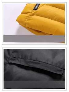 Manteau d'hiver à bulles d'air pour hommes Veste à capuche avec logo camouflage sur le devant Imperméable et coupe-vent Marque personnalisée Vente en gros - Product Image 3