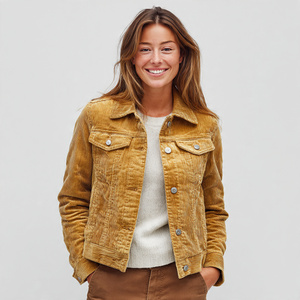 Women's Heavyweight Vintage Trucker <b>Jacket</b> Winter <b>Corduroy</b> Coat Streetwear Trucker Top <b>Ladies</b> Winter <b>Corduroy</b> <b>Jacket</b> Womens - Product Image 3