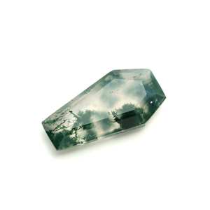 Piedra preciosa suelta de ágata de musgo verde con forma de ataúd de corte brillante Natural 100% para hacer joyas, piedra de ágata de musgo, tamaño calibrado OEM - Product Image 3