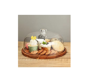 Wood Platter <b>Cake</b> <b>Stand</b> Wood <b>Cake</b> <b>Stand</b> with <b>Dome</b> in Good Price From Manufacturer Wholesale Supplier - Product Image 3