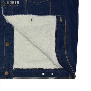 Veste en jean pour homme, personnalisée en usine, vente en gros, haute qualité, coupe-vent, respirante, séchage rapide, personnalisée, noire, devant, hiver - Product Image 5