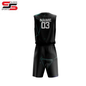 Vente en gros Ensemble de deux pièces avec logo personnalisé uniforme de basket-ball sport haute qualité sublimation kit d'uniformes de basket-ball pour hommes - Product Image 2