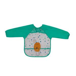 Bavaglini in tessuto con motivo animalier verde per bambini da 0 a 12 mesi - Product Image 1