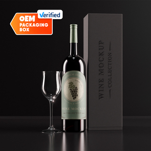 Cajas de regalo de caja de embalaje de vino de lujo personalizables OEM con inserciones personalizadas y marca moderna en relieve - Product Image 1