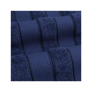 Soft Terry Weave Cotton Bath <b>Towel</b> 550GSM Minimalist <b>Embroidered</b> Texture 27x54in Quick Dry Ultra Absorbent GOTS Certified India - Product Image 6