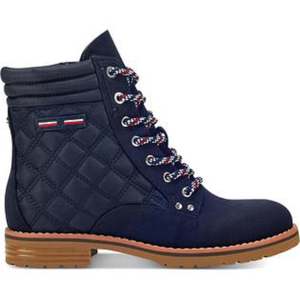 Stivaletti Donna Tommy Hilfiger Onella Blu Scuro Slip-On Taglia 6 M con Soletta in PU Traspirante Stile Platform per l'Autunno - Product Image 1