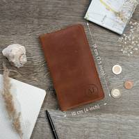 Dompet Lipat Kulit Asli Minimalis Vintage Desain Khusus 2024, Tempat Kartu Wanita Panjang Mewah Anti Maling