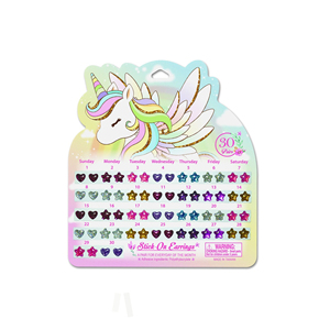 Pendientes Adhesivos Brillantes Coloridos, 30 Pares, Forma de Corazón y Estrella, Adhesivos Autoadhesivos para Niños, Hechos en Taiwán - Product Image 4