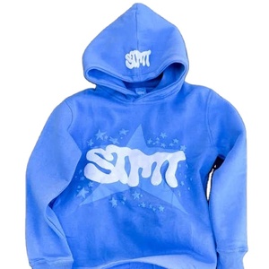 Sweat à capuche pull-over avec logo personnalisé pour hommes 500GSM sweat à capuche en molleton de coton éponge sweats à capuche surdimensionnés imprimés bouffants OEM ODM prix de gros moqs bas - Product Image 5