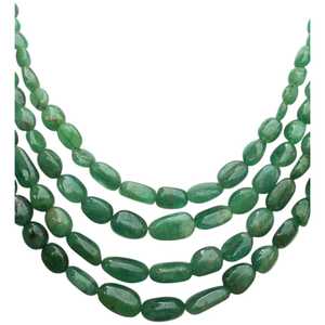 Collar DE PEPITA ovalada de esmeralda de Zambia, joyería de piedras preciosas verdes naturales para mujer, diseño hecho a mano, calidad de exportación de Jaipur India - Product Image 2