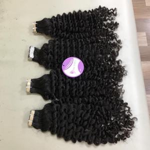 Wholesale Cuticle Aligned European <b>Tape</b> <b>Ins</b> <b>Curly</b> <b>Hair</b> Natural Remy <b>Tape</b> <b>Hair</b> <b>Extensions</b> - Product Image 2