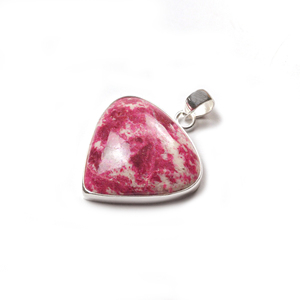 Pendentif en pierre précieuse Thulite en forme de cœur sur mesure en gros - Bijoux faits à la main en argent sterling 925 pour femmes - Product Image 2