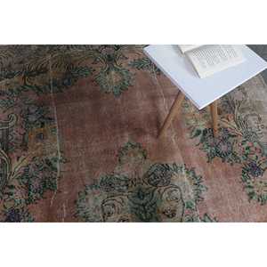 พรมวินเทจขนาดใหญ่ 5.2x8.7 ฟุต พรมตุรกี พรมขนสัตว์สีแดง - Product Image 5