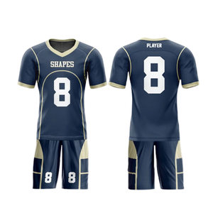 Conjunto de ropa deportiva sublimada de uniforme de fútbol con bandera americana de poliéster 100% personalizado de alta calidad con mangas cortas - Product Image 2