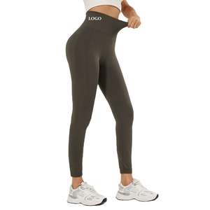 Mallas de gimnasio para mujer de calidad superior, ropa de Yoga transpirable de verano para Fitness, diseño medio, informal, personalizable de fábrica, venta al por mayor - Product Image 1