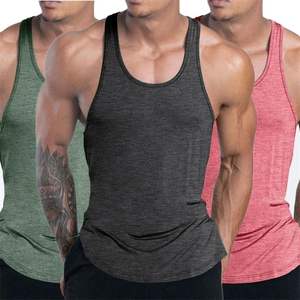<b>Men's</b> Quick-Dry Breathable Tank Top for Casual Sports Summer Training New <b>Basketball</b> <b>Vest</b> Solid Knitted Fitness Undershirt - Product Image 6