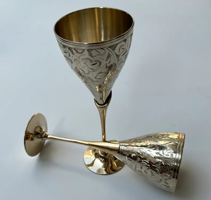 Decorative Finish Brass <b>Wine</b> <b>Goblet</b> Handmade Engraved Chalice Vintage Metal Cup Antique Drinking Glass Barware Wedding Decor - Product Image 6