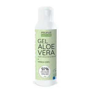 Organic Aloe Vera Gel - From Aloe barbadensis leaf juice - Organic certified - Hydrating and Moisturizing - 200mL