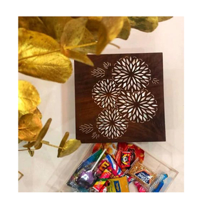 Plateaux de chocolat carrés en bois vadrouille faits à la main fabriqués en Inde plaqués sur mesure - Product Image 2