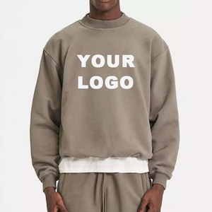 Sudadera con capucha de gran tamaño cómoda y elegante para hombre de fabricante personalizado OEM, jersey de cuello redondo, sudaderas básicas de algodón para invierno - Product Image 1