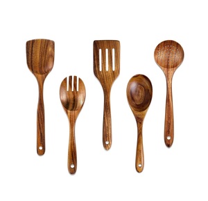 Juego de utensilios de cocina con cucharas de madera personalizadas al por mayor, utensilios de cocina antiadherentes con características antiarañazos al mejor precio. - Product Image 2