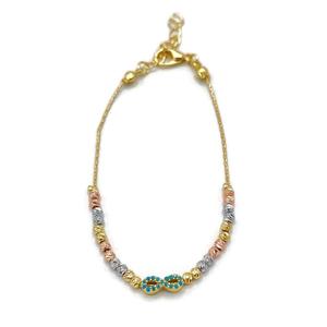 สร้อยข้อมือลูกปัดตาชั่วร้ายทรงเสน่ห์แฟชั่น - Product Image 1