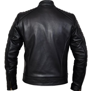 Chaquetas clásicas de piel sintética para hombre, moda Vintage, color negro - Product Image 2