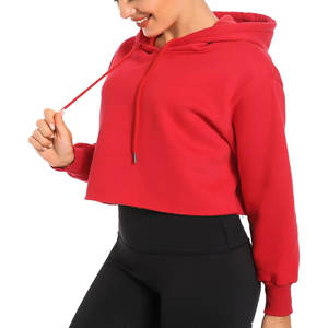 Derniers sweats à capuche pour femmes sweat à capuche court pull sweat-shirt vente en gros de vêtements personnalisés de haute qualité tenue décontractée - Product Image 2