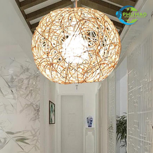 Diseño de medio ambiente sostenible: candelabro de farol de bambú de ratán tejido decoración del hogar restaurante Resort jardín personalización - Product Image 2