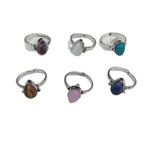 Princesse coupe pierre perles laiton Bohomain Design anneaux de mode pour les filles pour la Saint-Valentin cadeaux exportation dans le monde entier y compris - Product Image 1