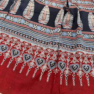 Bufanda Ajrak bordada a mano de alta calidad, chal Ajrak Natural para damas, chal real, bufanda hecha en Pakistán - Product Image 2