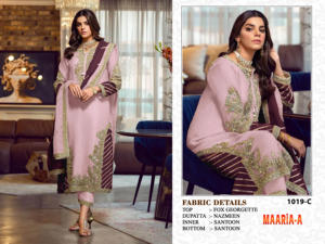 Robes pakistanaises brodées de luxe pour femmes en tissu georgette, collection de vêtements de soirée, fournisseur en gros d'Asie - Product Image 4
