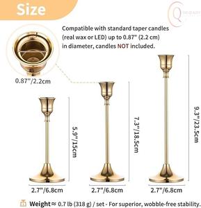 Candelabro con Acabado Antiguo para Decoración del Hogar, Diseño Clásico, Soporte de Metal para Velas de Pilar y Velas de Té - Product Image 3