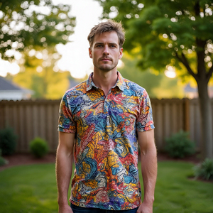 Polo de Sublimación para Hombre, Camisa de Alta Calidad con Cuello Vuelto, Estampado Personalizado, Polo de Golf para Hombre - Product Image 4