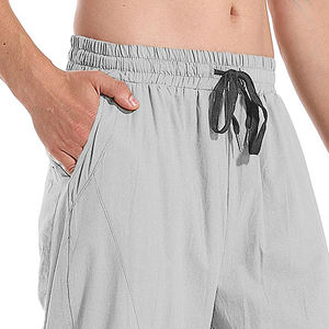 OEM 100% pantalons en coton pour hommes avec logo personnalisé pantalon streetwear décontracté tricoté uni sport respirant pour hommes été avec poches - Product Image 2