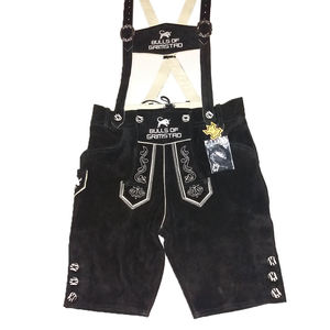 Shorts en Lederhosen bavarois blancs brodés pour hommes, style décontracté, anti-froissement, imperméables, fermeture éclair, tailles XS à 6XL, logos unis - Product Image 5