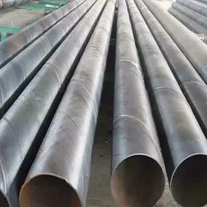 Tubo de aço de carbono sem costura, tubulação de aço carbono preto sem costura 1200mm de 8 polegadas 22 polegadas st44