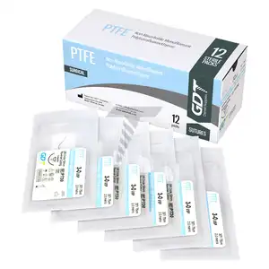 การเย็บแผลแบบโมโนฟิลาเมนต์โพลีเตอร์ฟลูออโรเอทิลีน PTFE แต่ละชุดประกอบด้วยกล่องที่มีการเย็บแผล PTFE 12แพ็ค + เข็ม