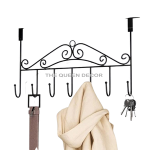 Perchas de pared con acabado negro de forma única de Metal de hierro de granja moderna Venta caliente de la más alta calidad hecha a mano - Product Image 1