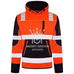 แจ็กเก็ตโพลีเอสเตอร์คุณภาพสูงชุดทำงานกันน้ำสะท้อนแสงพร้อมโลโก้ด้านหน้ามีฮู้ดสำหรับฤดูร้อนและฤดูหนาว - Product Image 1