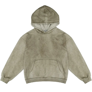 Nuevas Sudaderas con Capucha de Forro Polar Transpirable para Hombre, Material Natural Suave Personalizado, con Logotipo Personalizado y Diseño Teñido Liso - Product Image 1