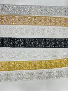 Factory Outlet 4.5CM Gold Thread <b>Lace</b> Webbing Trims Golden Silver Cannetille Garment Accessories Skirt Gown - Product Image 4