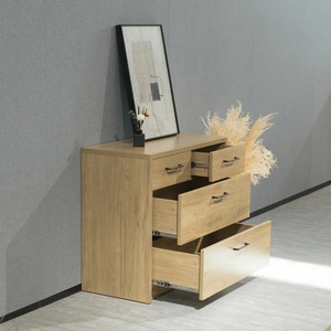 Modern 4-Drawer <b>Storage</b> <b>Chest</b>, Minimalist Wood Bedroom Organizer, Compact Cabinet for Home Furniture - Product Image 2
